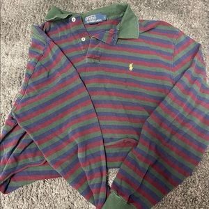 Stripped Long Sleeve Polo